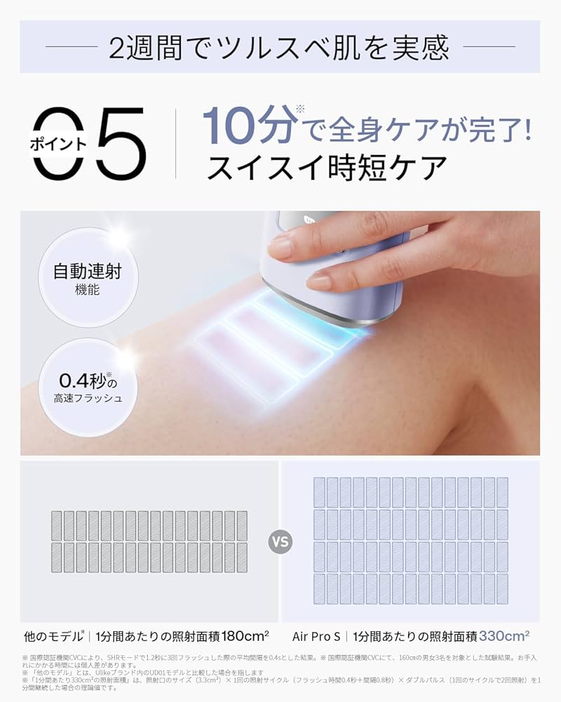 【即日発送｜新品未開封】Ulike 光脱毛器 AirPro S バイオレット 公式】Ulike AirPro S 家庭用脱毛器・脱毛器・光美容器 | コスパ